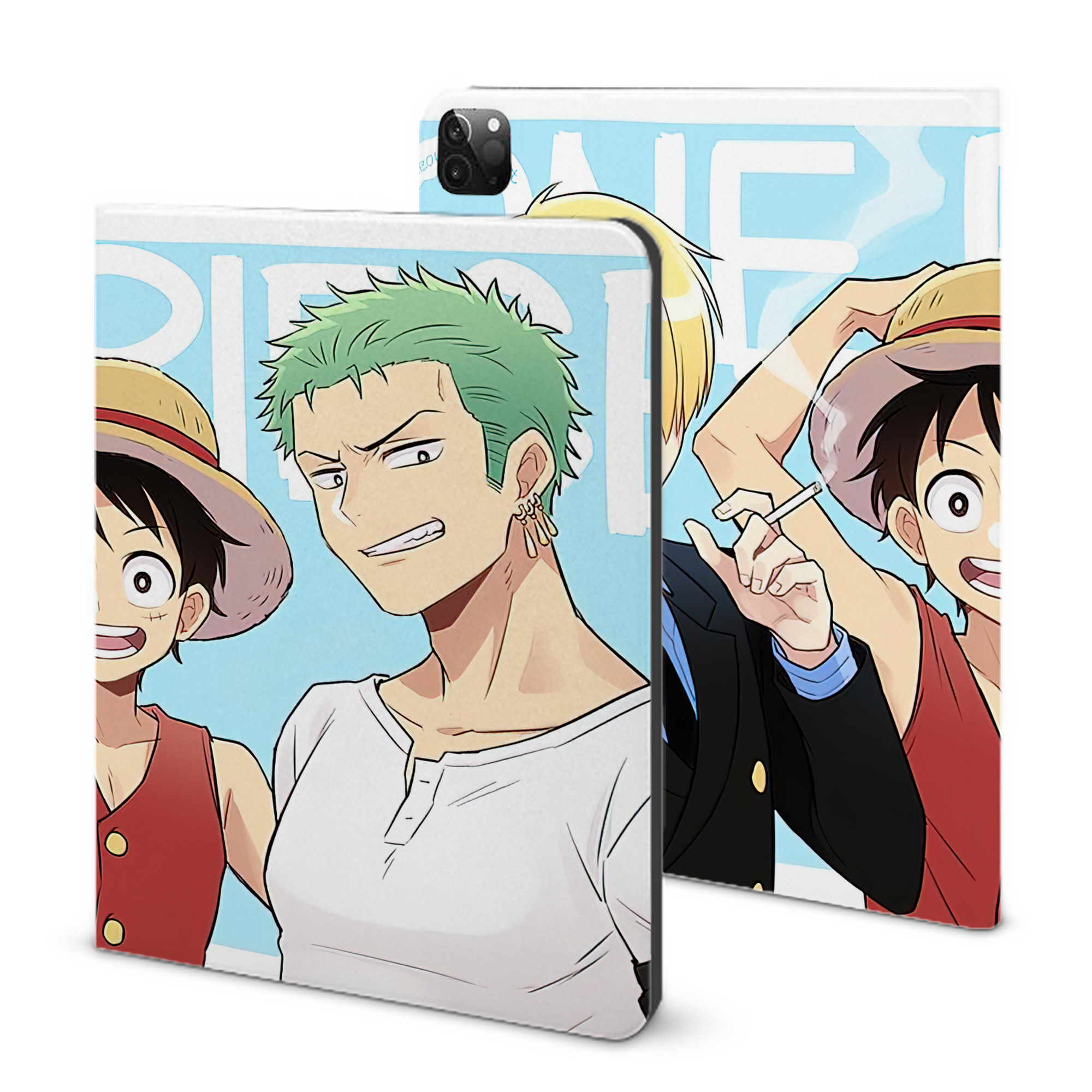 （画像用） ワンピース ONE PIECE IPadケース ペンホルダー付き ブックスタイルデザイン
